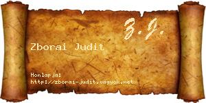Zborai Judit névjegykártya